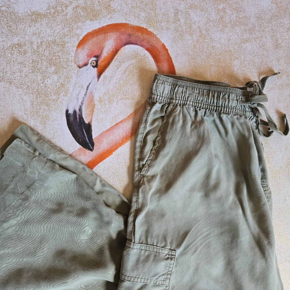 Social Standard By Sanctuary Cargo Safari Pants Drawstring Lyocell L Green